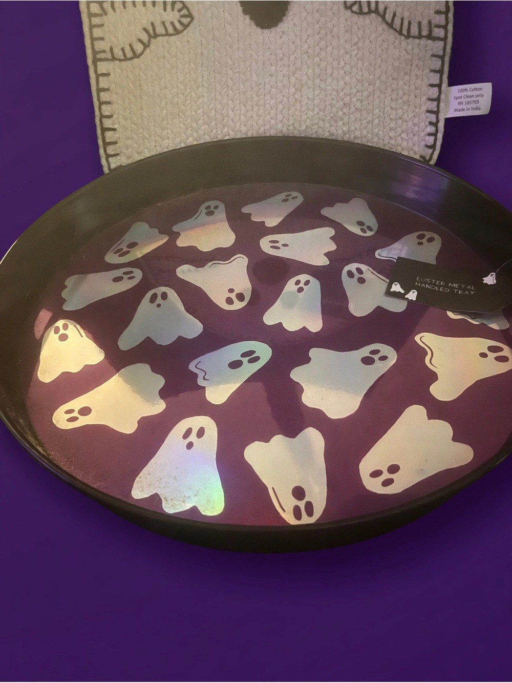 Ghost Placemat and Ghost Tray Set - White - Picture 4 of 7